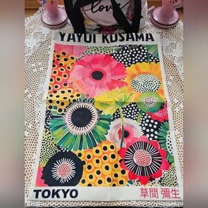 Tote Bright Color Flowers All Over NWOT 2nd Quality From Company NWOT